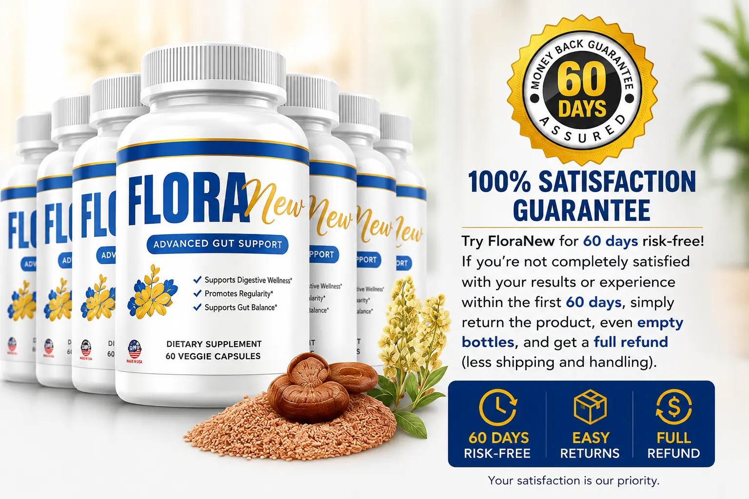 FloraNew 60 Day Money Back Guarantee